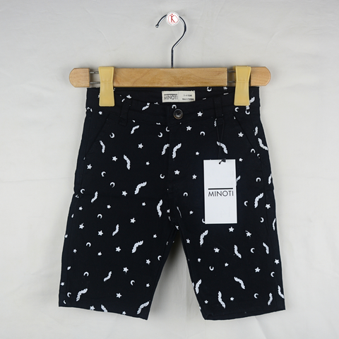 Black Star Moon Embroidered Short