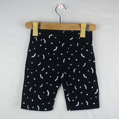 Black Star Moon Embroidered Short
