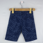 Navy blue printed short