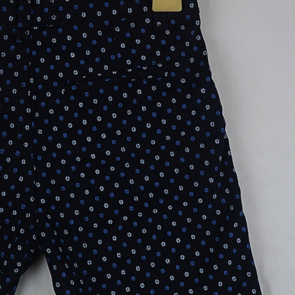 Black Flower Printed Short