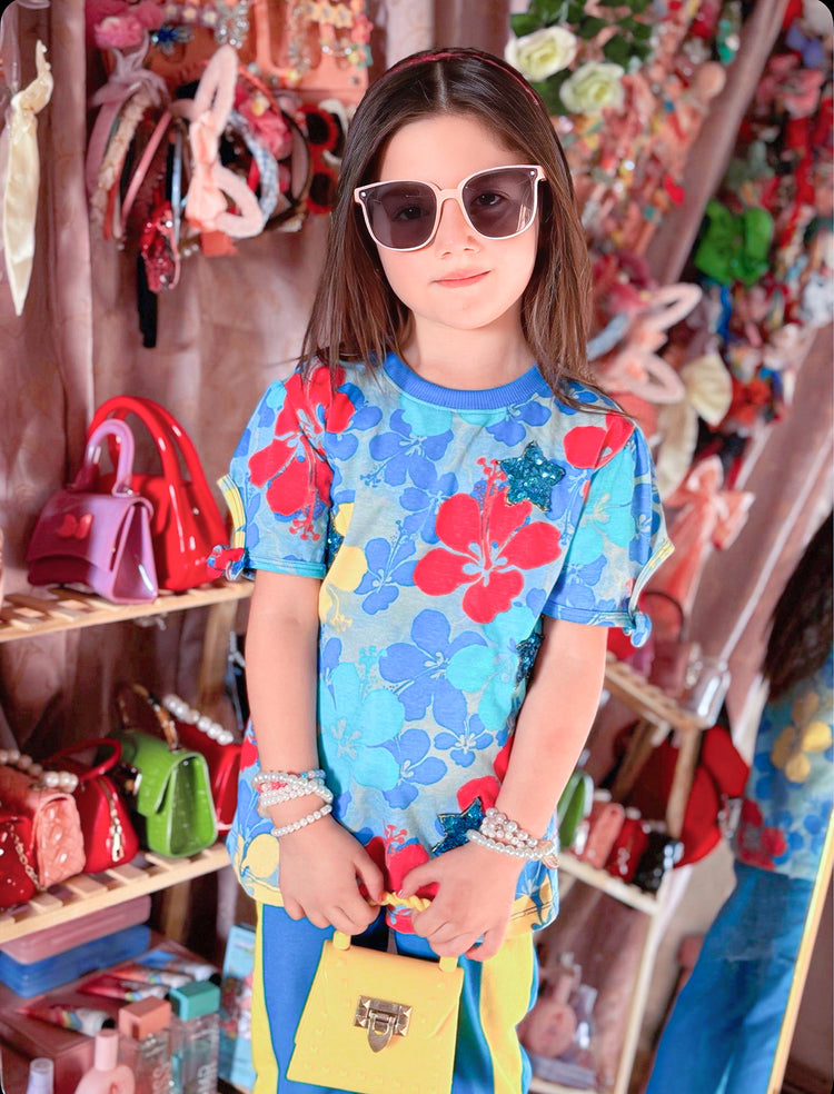 Bright Bloom Star Pajama Set - Outfit Set