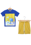 Sim Sim Patch Royal Blue with Mustard Short