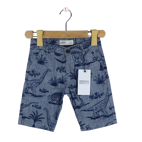 Grey Dino Forest Printed Short