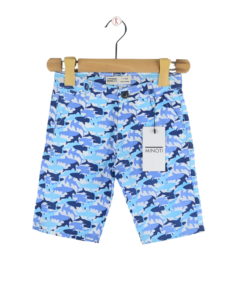 Sky Blue Shark Printed