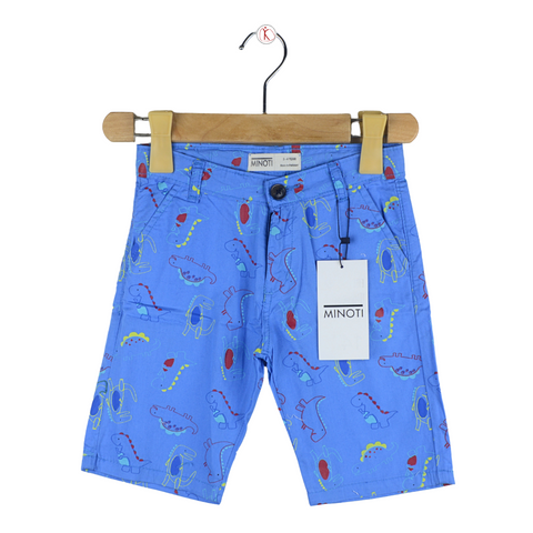 Light Blue Dino Printed Short