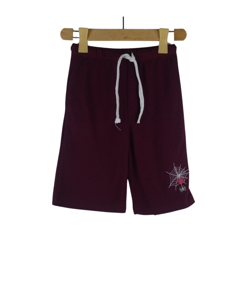 Mehroon SpiderWeb Embroidered Short
