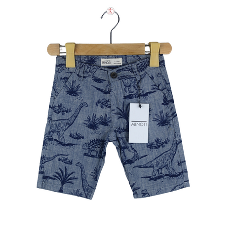 Grey Dino Forest Printed Short