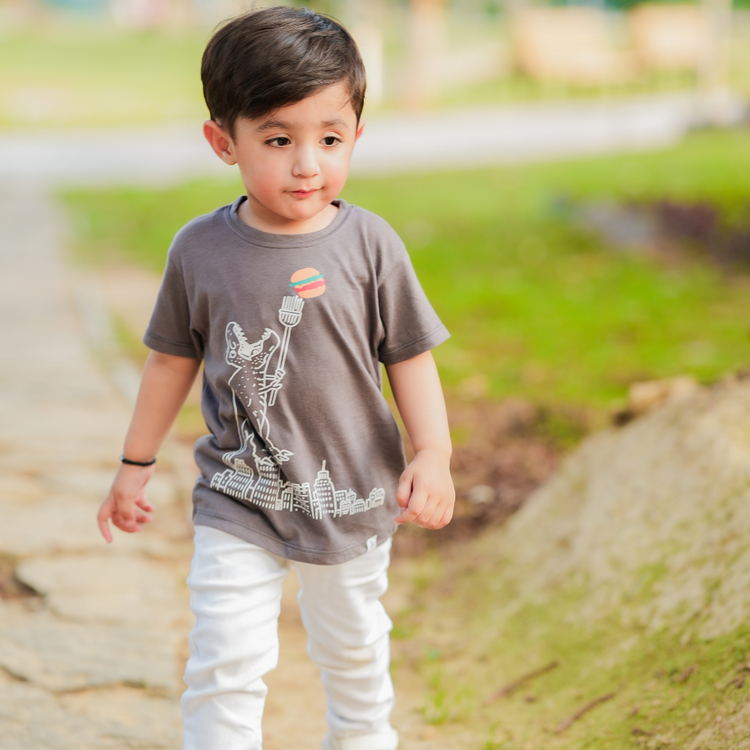 Grey Dino T Shirt