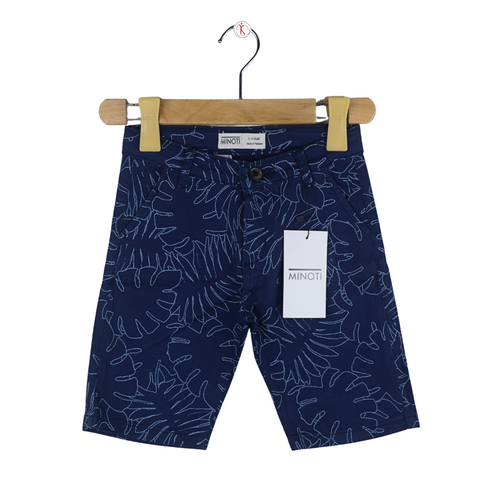 Navy blue printed short