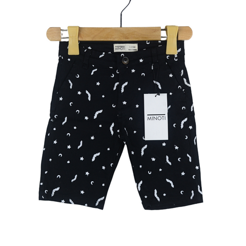 Black Star Moon Embroidered Short