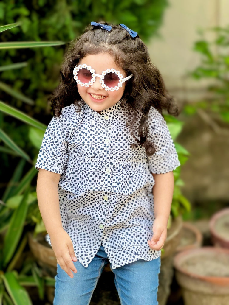 Black Polka Dot Top