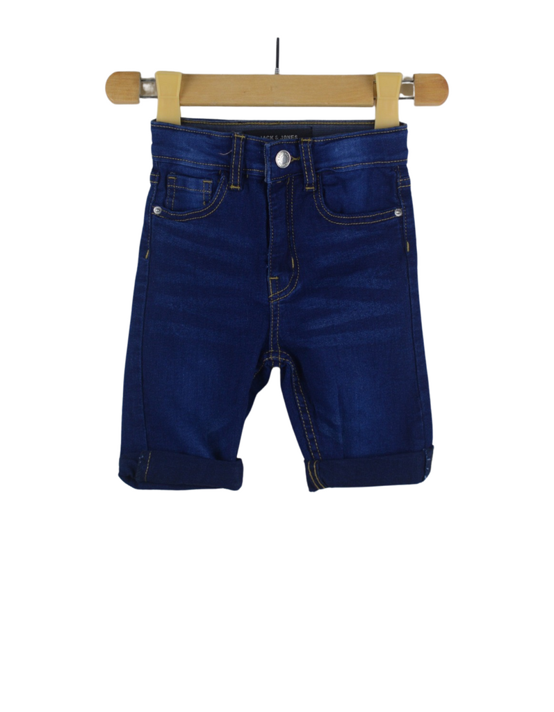 Dark Blue Faded Lines Short