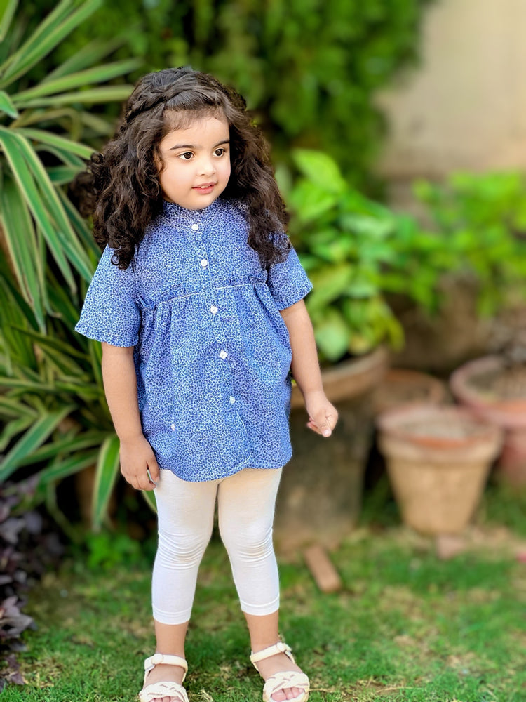 Blue Star Printed Frock