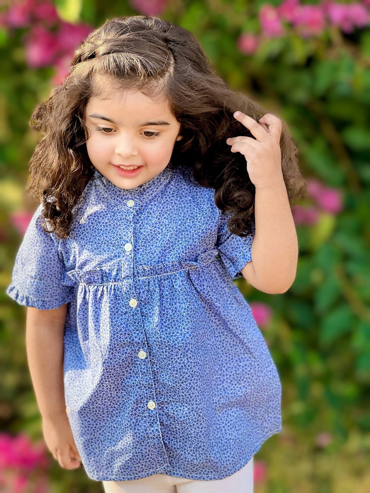 Blue Star Printed Frock