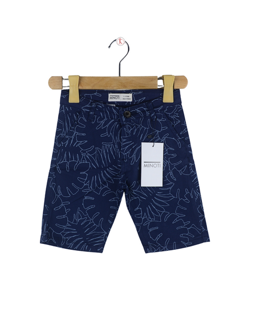 Navy blue printed short