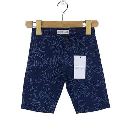 Navy blue printed short