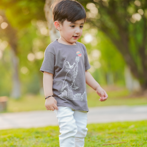 Dino City Graphic Tee – Black | Kid Styler
