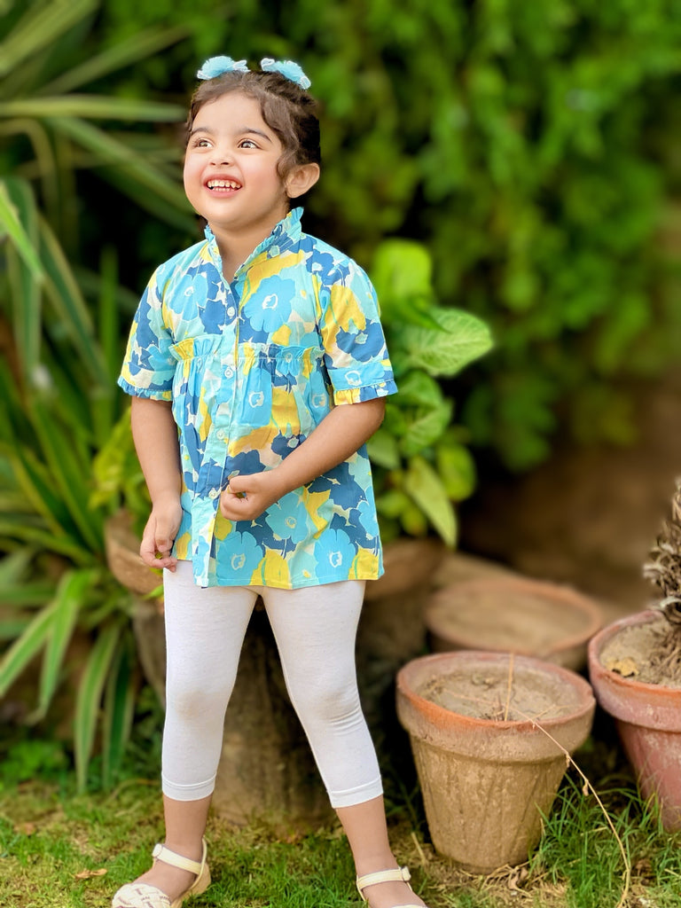 Ferozi Floral Printed Top