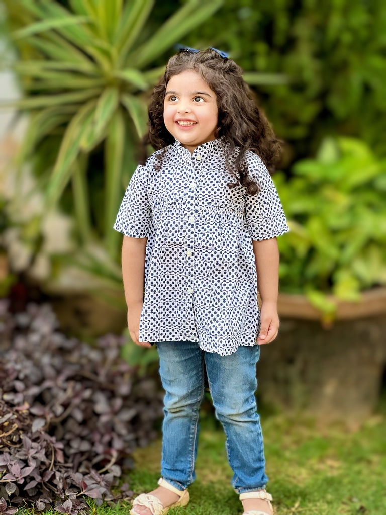 Black Polka Dot Top