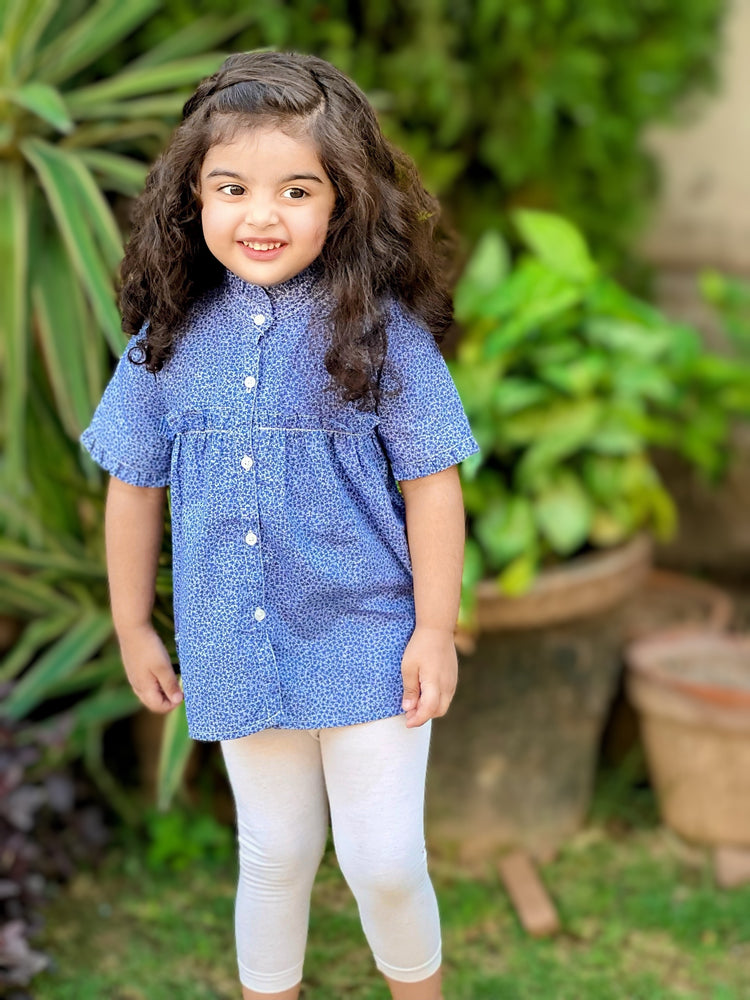 Blue Star Printed Frock