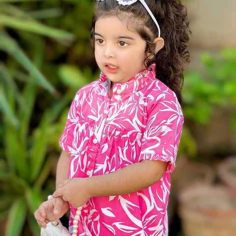 Pink Floral Printed Top