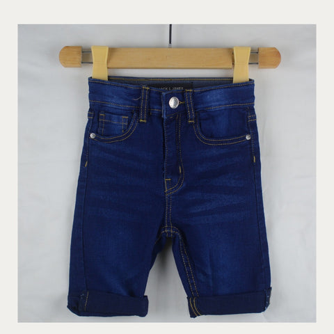 Dark Blue Faded Lines Short
