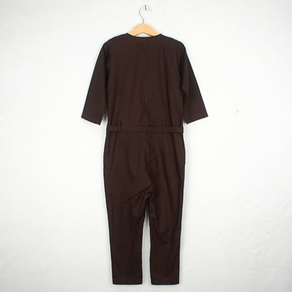 Chocolaty Brown Embroided jumpsuit