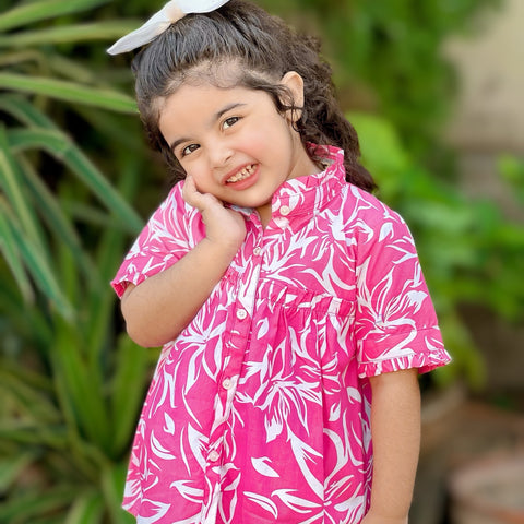 Pink Floral Printed Top