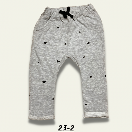 Grey Heart printed Trouser