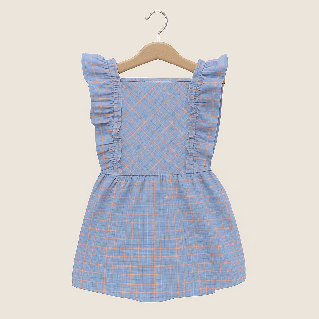Check Stylish Frill Frock