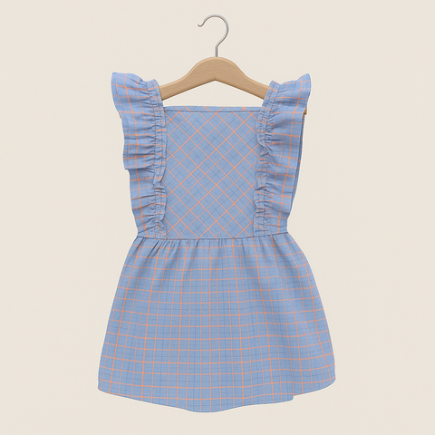 Check Stylish Frill Frock