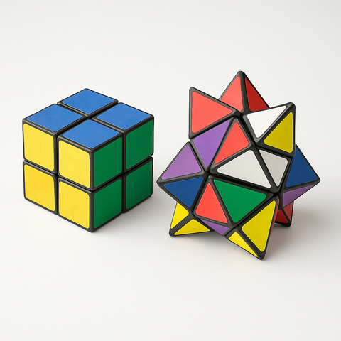 Slightly Used Puzzle Cube Set – 2x2 Rubik’s Cube & Star Pyramid