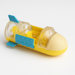 Yellow & Blue Toy Submarine – Plastic Miniature with Clear Canopy