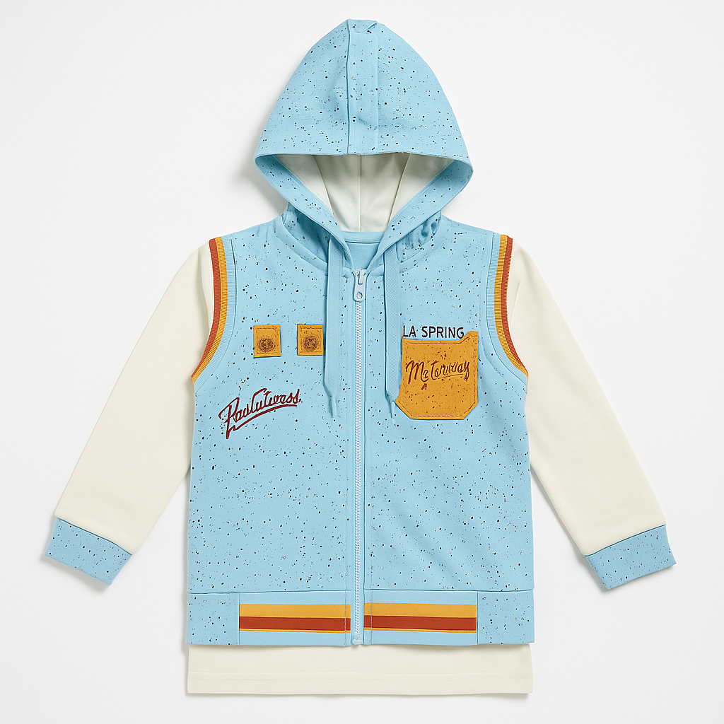 Light Sky Blue Hoody and Jacket Shirt