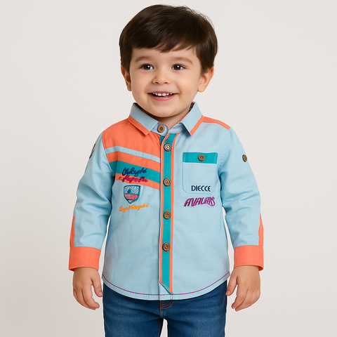 Sky Blue Imported Double Shirt