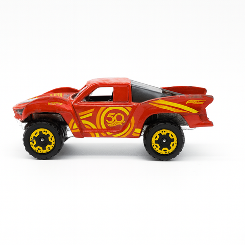 Hot Wheels Red Off-Road Truck – 50th Anniversary Edition, Slightly Used