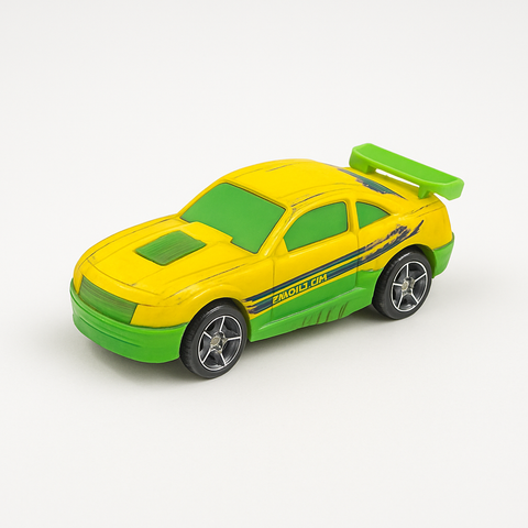 Yellow & Green Speed Racer Toy Car – Slightly Used