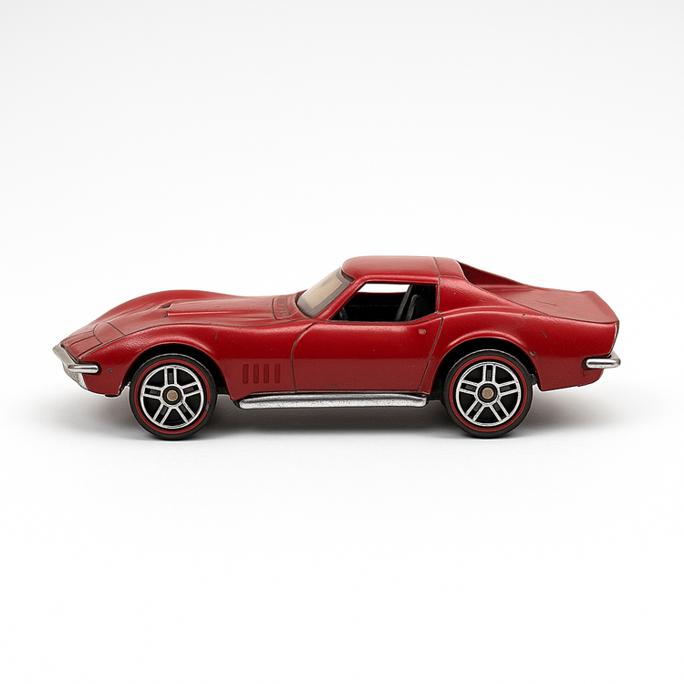 Red Classic Sports Car Toy – Die-Cast Model, Slightly Used