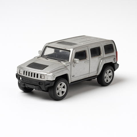 Silver SUV Toy Car – Slightly Used Die-Cast Model