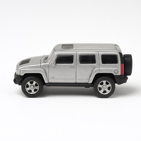 Silver SUV Toy Car – Slightly Used Die-Cast Model