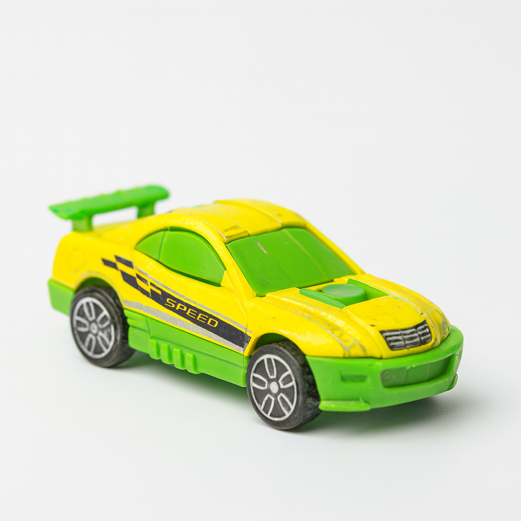 Yellow & Green Speed Racer Toy Car – Slightly Used