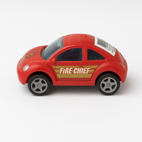 Red Fire Chief Toy Car – Slightly Used Die-Cast Vehicle