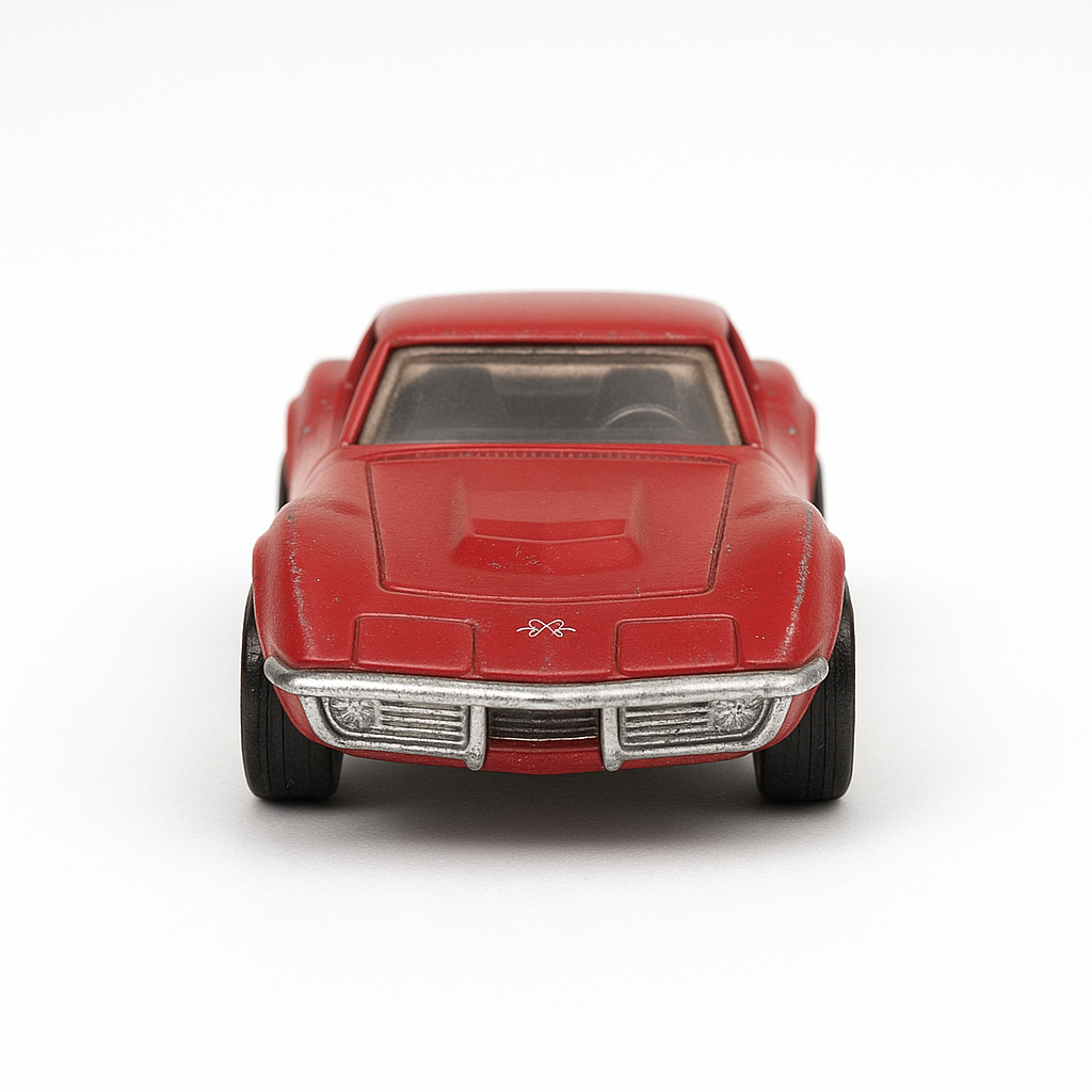 Red Classic Sports Car Toy – Die-Cast Model, Slightly Used