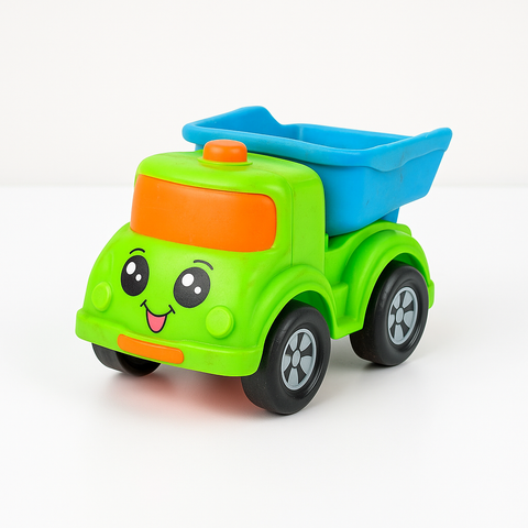 Cute Cartoon Dump Truck Toy – Colorful Mini Construction Vehicle for Kids