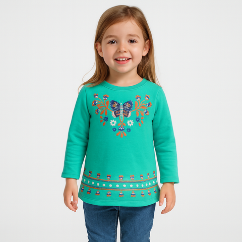Applic Applic Butterfly Fleece Top