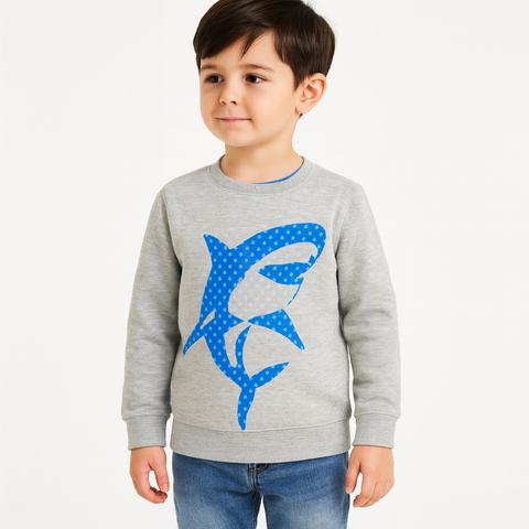 Grey shark Star Printed Shirt