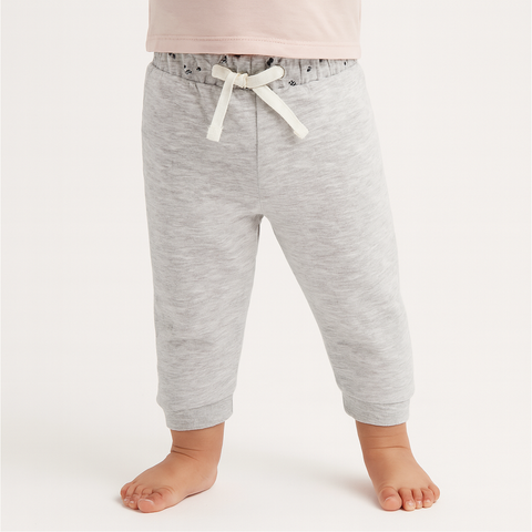 Grey Rib printed Trouser