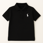 Black polo shirt | Embroidered Polo Logo