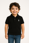 Black polo shirt | Embroidered Polo Logo