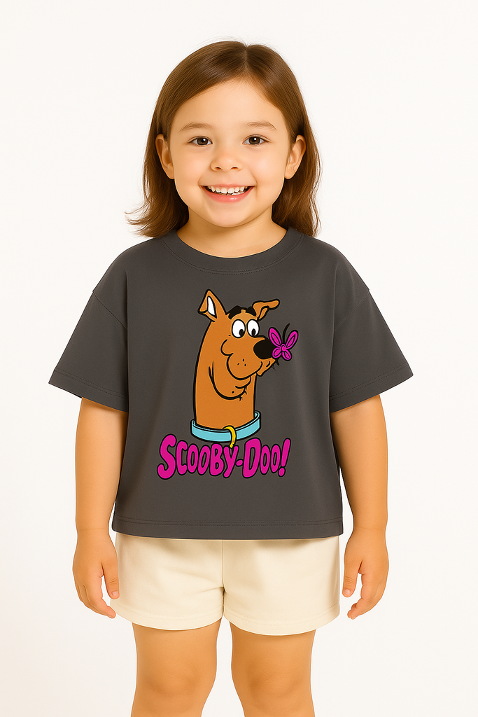 Grey Cute Scooby-Doo baggy T Shirt
